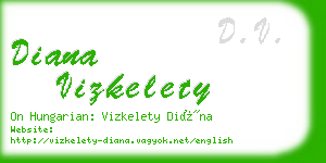 diana vizkelety business card